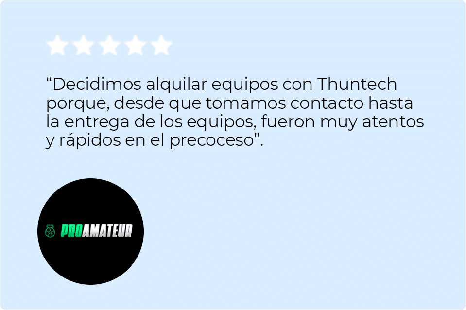 Cliente PROAMATEUR - Testimonio